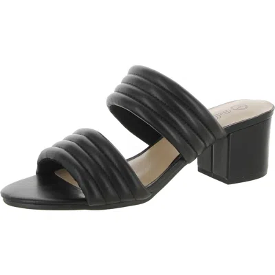 Bella Vita Womens Leather Slip On Heels In Black