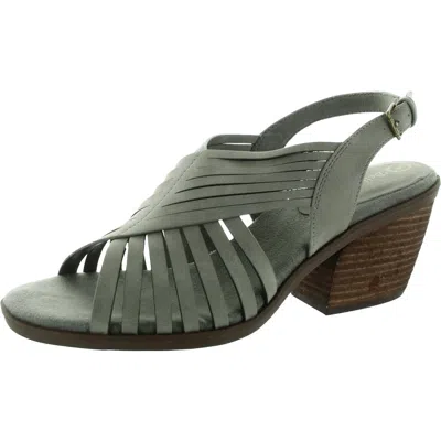 Bella Vita Womens Padded Insole Faux Suede Block Heel In Grey