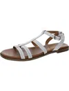 Bella Vita Womens Patent Leather Cushioned Footbed Flat Shoes In Multi