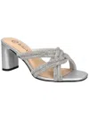 Bella Vita Carmen Womens Faux Leather Rhinestone Heels In Multi
