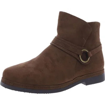 Bella Vita Womens Slip On Zip Up Ankle Boots In Multi