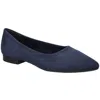 Bella Vita Womens Solid Manmade Flat Shoes In Blue