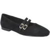 Bella Vita Davenport Womens Suede Mary Jane Loafers In Black