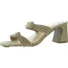 Bella Vita Womens Strappy Leather Slide Sandals In Multi