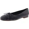 Bella Vita Womens Woven Faux Leather Ballet Flats In Navy