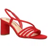 Bella Vita Zariah Womens Suede Caged Block Heels In Red
