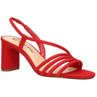 Bella Vita Zariah Womens Suede Caged Block Heels In Red
