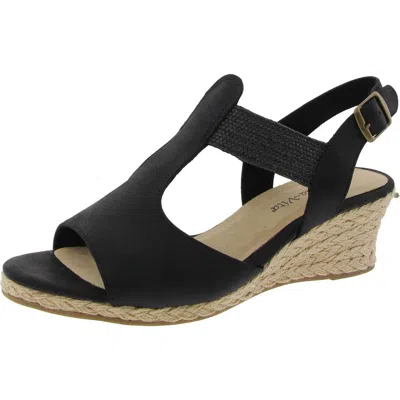 Bella Vita Zayla Womens Strappy Manmade Espadrilles In Black