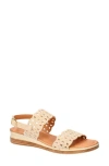 Bella Vita Zoe Italy Perforated Sandal In Stone Suede Leather