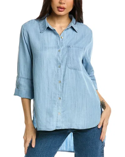 Bella Zoe Button Down Shirt In Blue