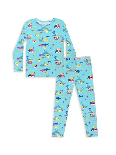 Bellabu Bear Baby Boy's, Little Boy's & Boy's Baby Shark Long-sleeve Pajamas In Blue