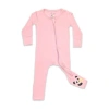 Bellabu Bear Kids'  Baby Dusty Rose Convertible Footie In Pink