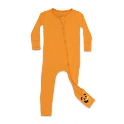 Bellabu Bear Kids'  Baby Dusty Rose Convertible Footie In Orange