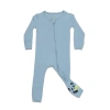 Bellabu Bear Kids'  Baby Dusty Rose Convertible Footie In Blue