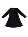 Bellabu Bear Baby Girl's, Little Girl's, & Girl's Cotton-blend Long-sleeve Dress In Black