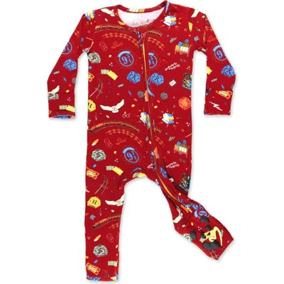Bellabu Bear Kids'  Baby Hogwarts Express Convertible Footie In Red