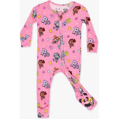 Bellabu Bear Kids'  Baby Paw Patrol Varsity Pink Convertible Footie