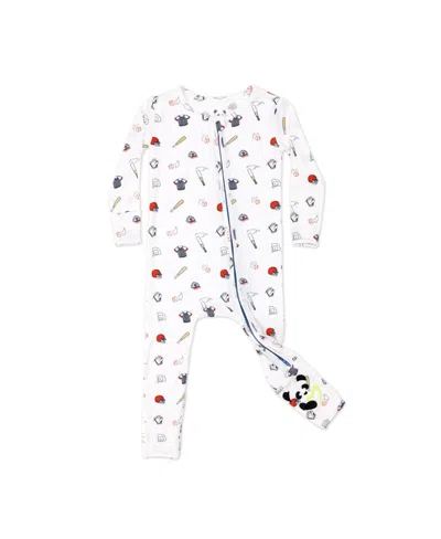 Bellabu Bear Baby Unisex Baby Vintage Inspired Holiday Convertible Footie In Baseball