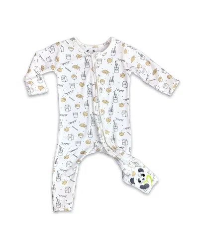 Bellabu Bear Baby Unisex Baby Milk And Cookies Original Convertible Footie In Multi