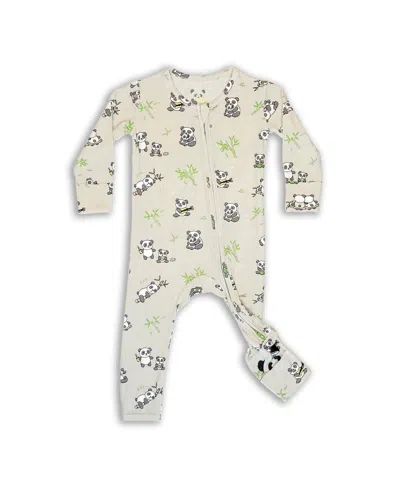 Bellabu Bear Baby Unisex Baby Panda Convertible Footie In Gray