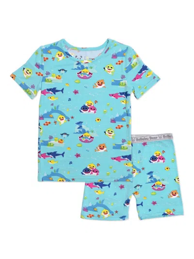 Bellabu Bear Baby's, Little Kid's & Kid's Baby Shark T-shirt & Shorts Pajama Set In Blue