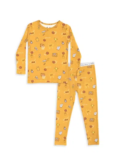 Bellabu Bear Baby's, Little Kid's & Kid's Basketball Pajama Set In Orange