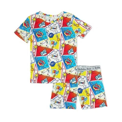 Bellabu Bear Comic Hero Kids 2-piece Short Sleeve & Shorts Pajama Set
