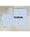 Bellabu Bear Boys' Cookie Printed Swaddle - Baby In Blue