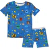 Bellabu Bear House Pride Kids 2-piece Short Sleeve & Shorts Pajama Set