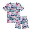 Bellabu Bear Justice Heroines Kids 2-piece Short Sleeve & Shorts Pajama Set In Justice Heroines