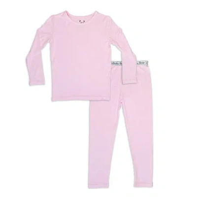 Bellabu Bear Kids' Blush Pink Set Of 2 Piece Pajamas