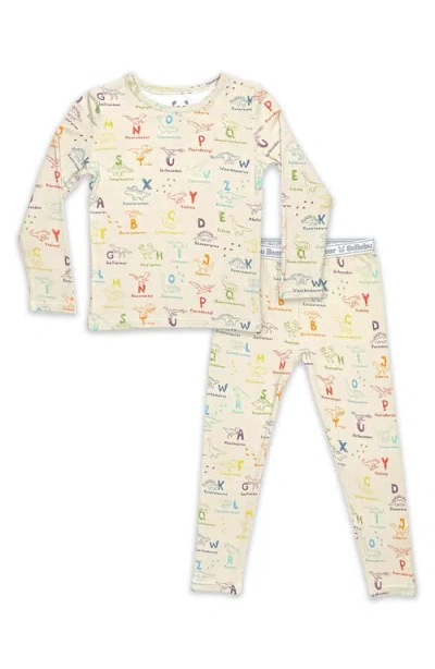 Bellabu Bear Kids' Dinosaur Abc's Set Of 2 Piece Pajamas In Multi