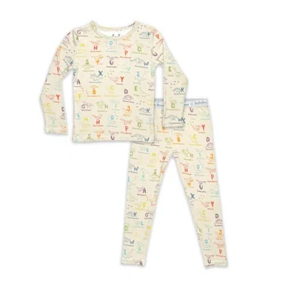 Bellabu Bear Kids' Dinosaur Abc's Set Of 2 Piece Pajamas In Neutral