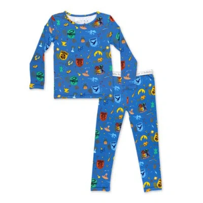 Bellabu Bear Kids' House Pride Set Of 2 Piece Pajamas In Blue