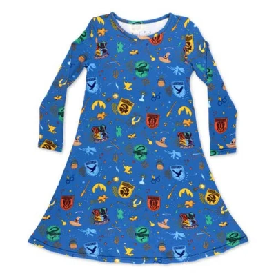 Bellabu Bear Kids' House Pride Short Sleeve Dress In Blue
