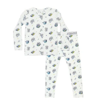 Bellabu Bear Kids' Koala Set Of 2 Piece Pajamas In White