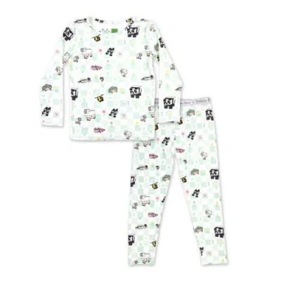 Bellabu Bear Kids' Minecraft Sleep Repeat Set Of 2 Piece Pajamas In Multi