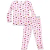 Bellabu Bear Kids' Pink Donut Set Of 2 Piece Pajamas In Pink Donut