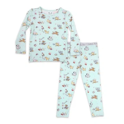 Bellabu Bear Kids' Puppy Love Set Of 2 Piece Pajamas