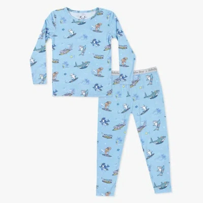 Bellabu Bear Kids' Shark School Set Of 2 Piece Pajamas In Multi