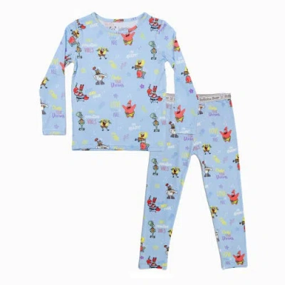 Bellabu Bear Kids' Spongebob Set Of 2 Piece Pajamas In Blue