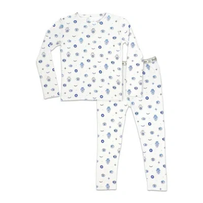 Bellabu Bear Kids' The Eye Set Of 2 Piece Pajamas In White