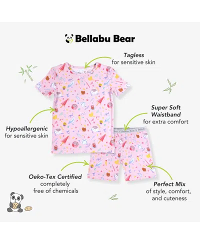 BELLABU BEAR KIDS UNISEX HAPPEE BIRTHDAE HARRY 2-PIECE SHORT SLEEVE & SHORTS PAJAMA SET