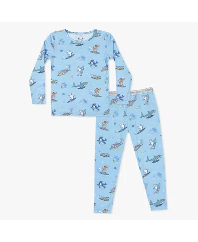 BELLABU BEAR KIDS UNISEX KIDS' SHARK SCHOOL SET OF 2 PIECE PAJAMAS