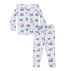 Bellabu Bear Kids' Vintage Suitcases Set Of 2 Piece Pajamas In Blue