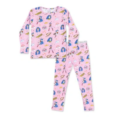 Bellabu Bear Kids' Wonder Woman Set Of 2 Piece Pajamas