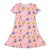 Bellabu Bear Kids' Wonder Woman Short Sleeve Dress In Wonder Woman