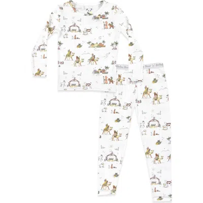 Bellabu Bear Kids' Yuletide Set Of 2 Piece Pajamas In Multi