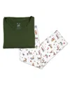 Bellabu Bear Men's Santa's Workshop Pajama Set In Santa's Workshop