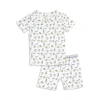 Bellabu Bear Milk & Cookies Kids 2-piece Short Sleeve & Shorts Pajama Set In White